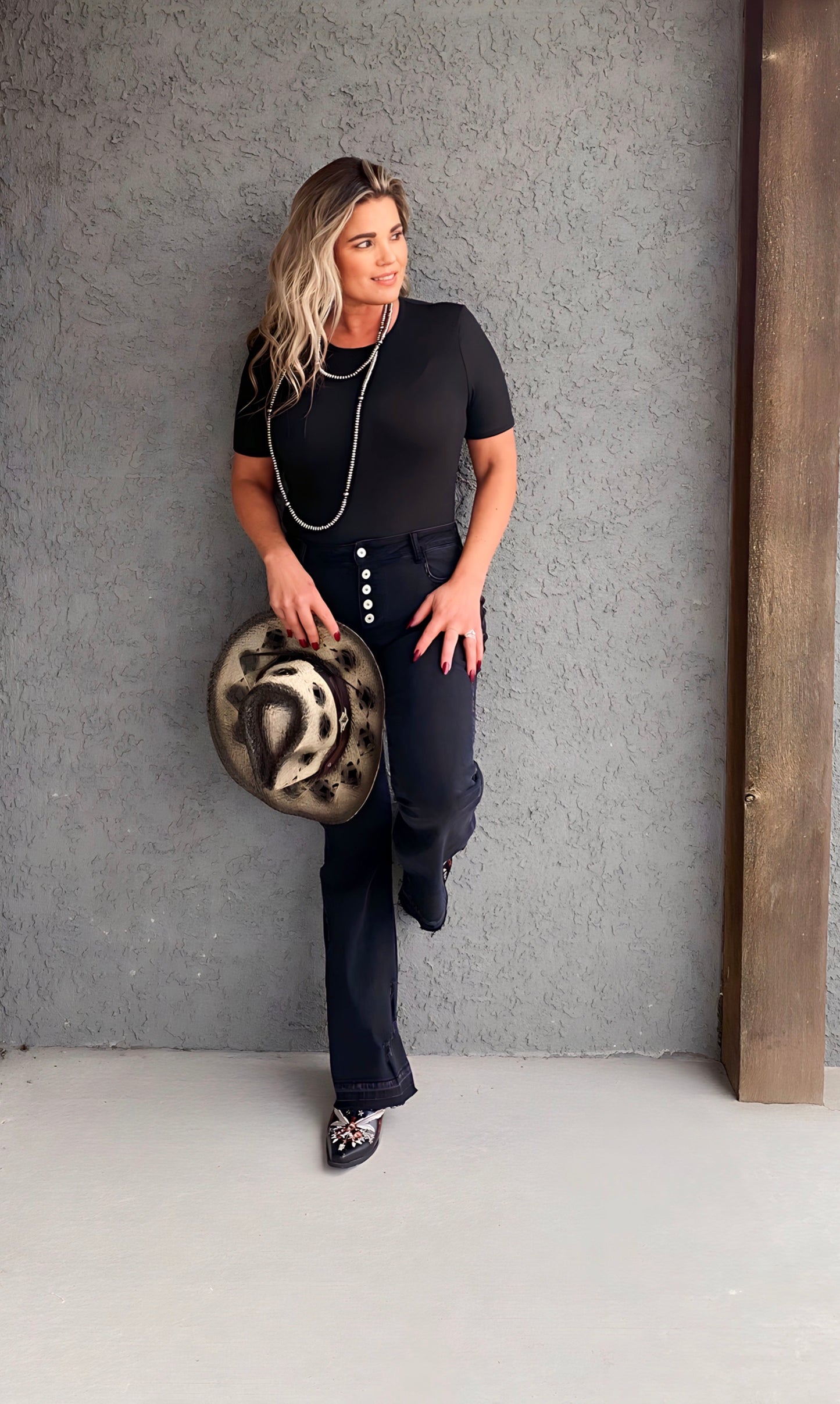 Penny Flare Button Fly Jeans