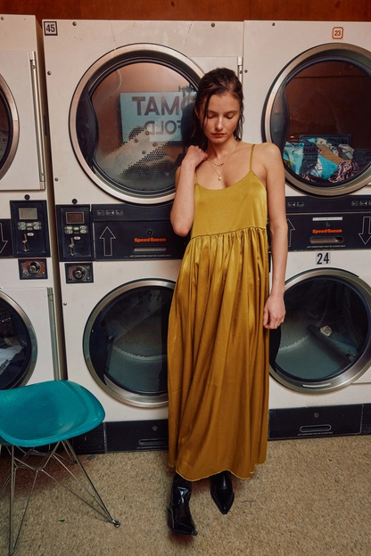 Alaya Satin Midi Dress