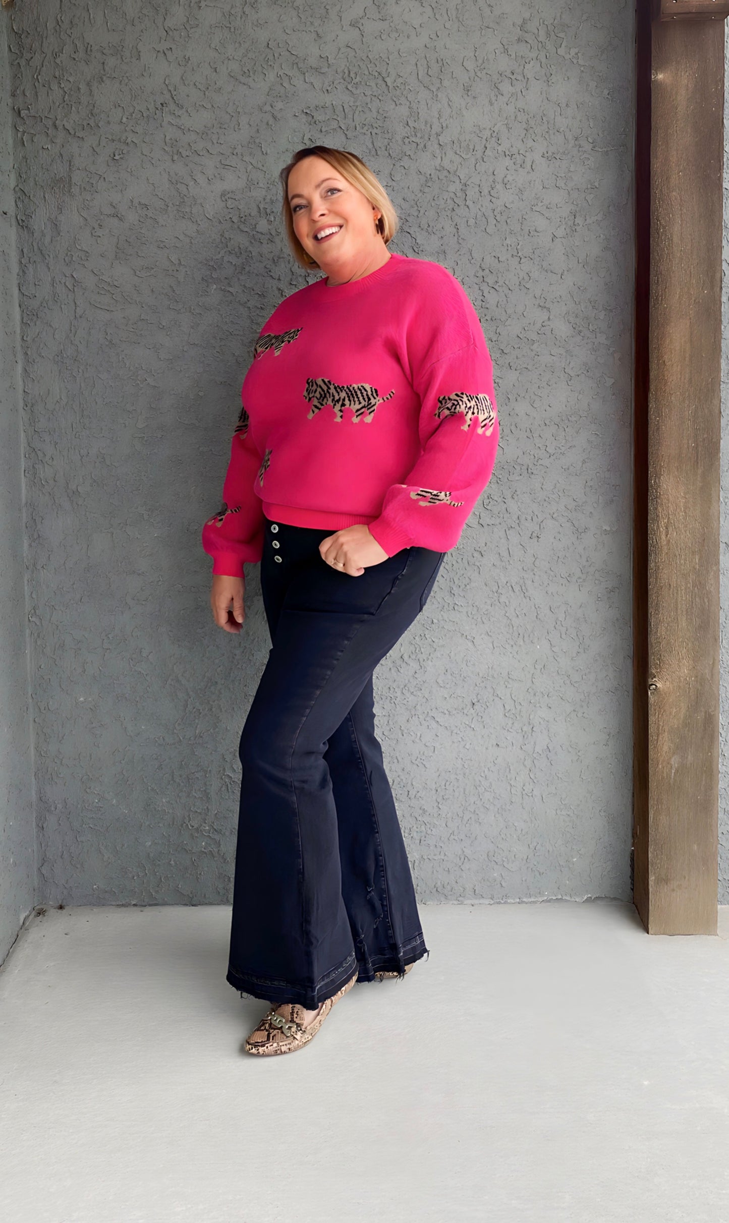 Penny Flare Button Fly Jeans