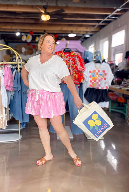 Ditsy Pink Short