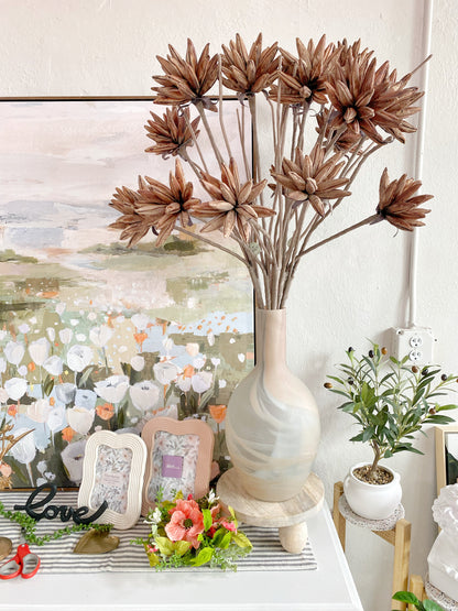 Frosted Glass Brown Swirl