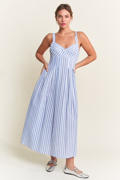Cyrus Stripe Midi Dress
