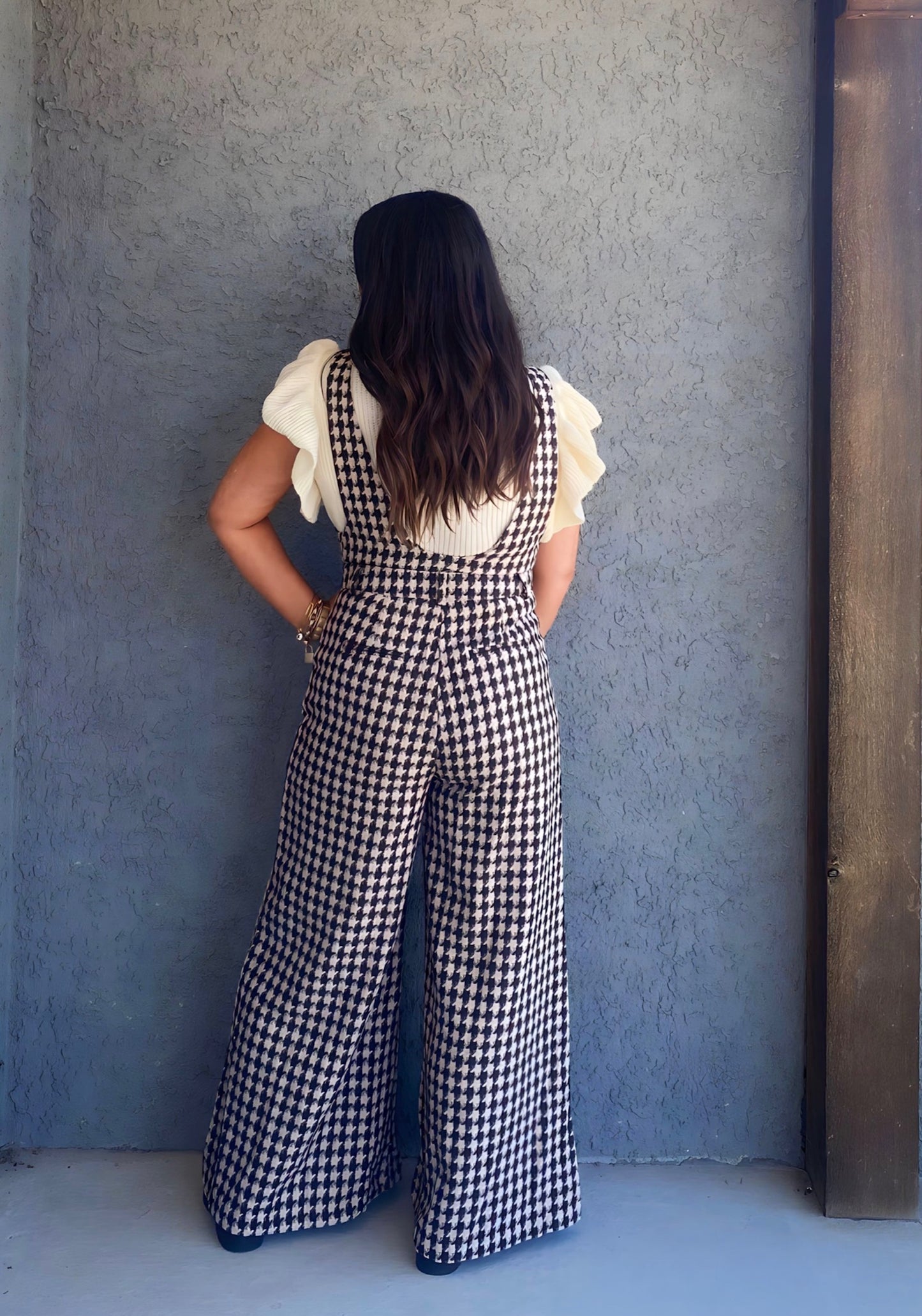 Abbey Houndstooth Jumpsuit