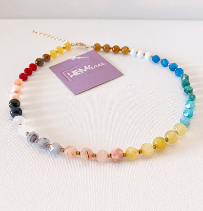 Rainbow Stone Necklace