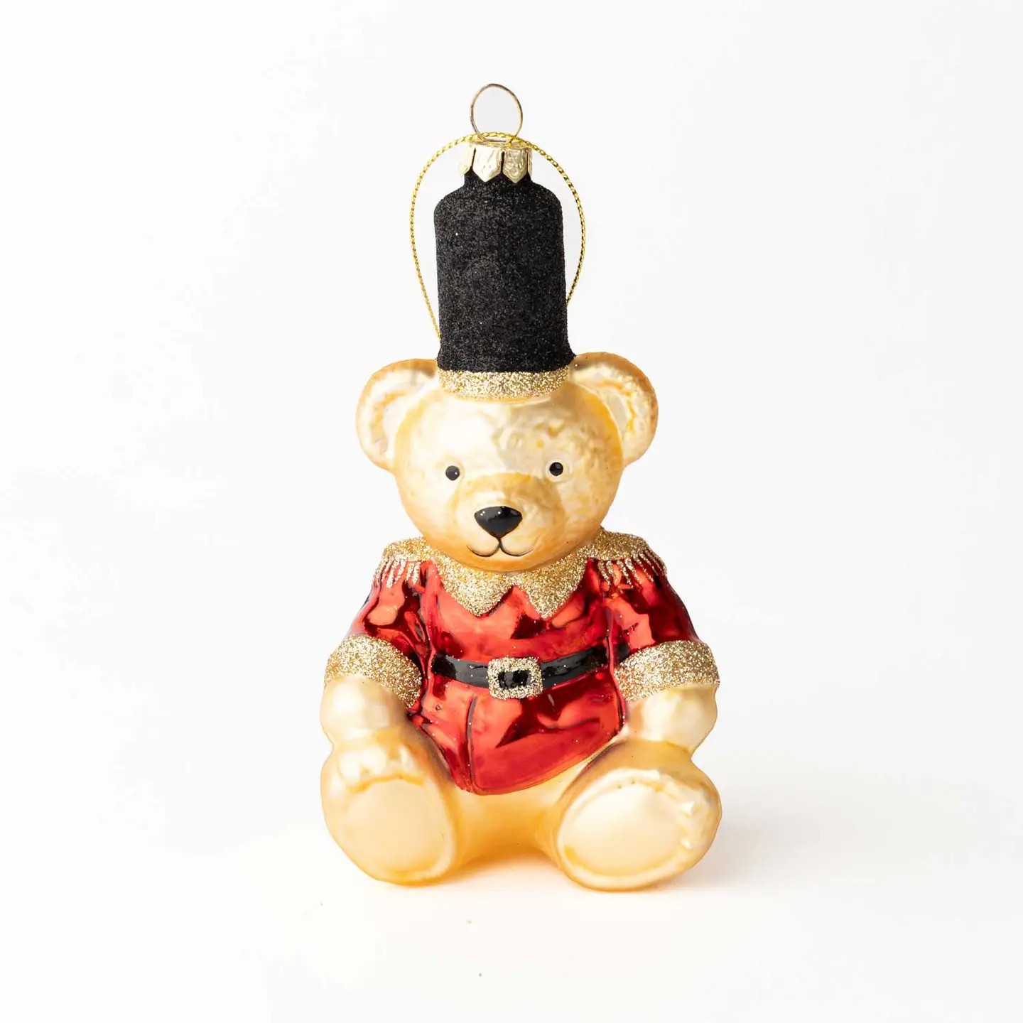 Teddy Bear Glass Ornament