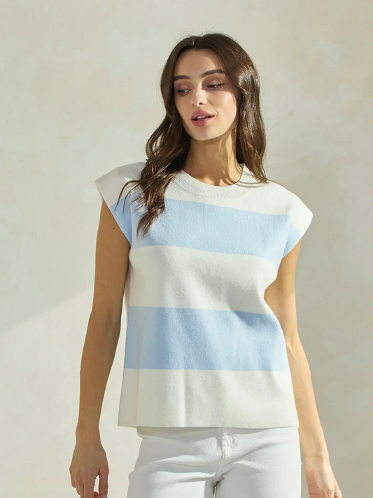 Hampton Striped Sleeve Top