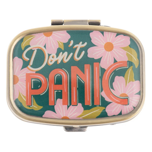 Don’t Panic Metal Pill Case