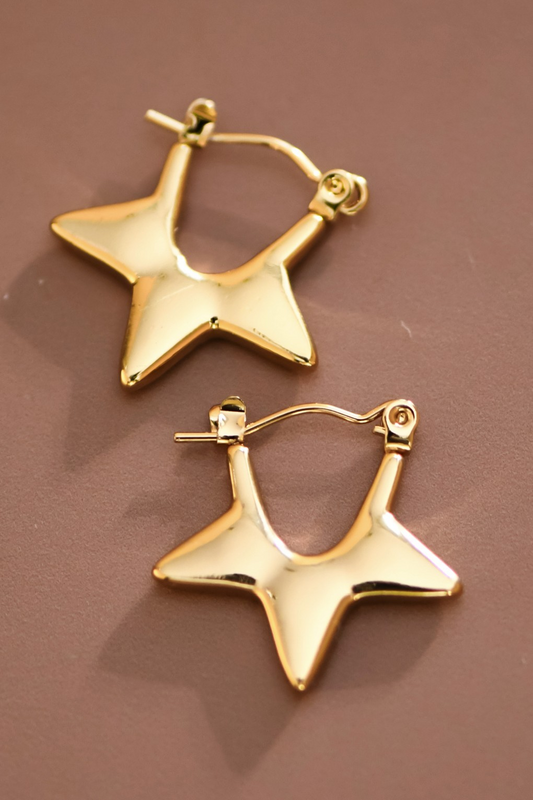 Star Hoop Earrings