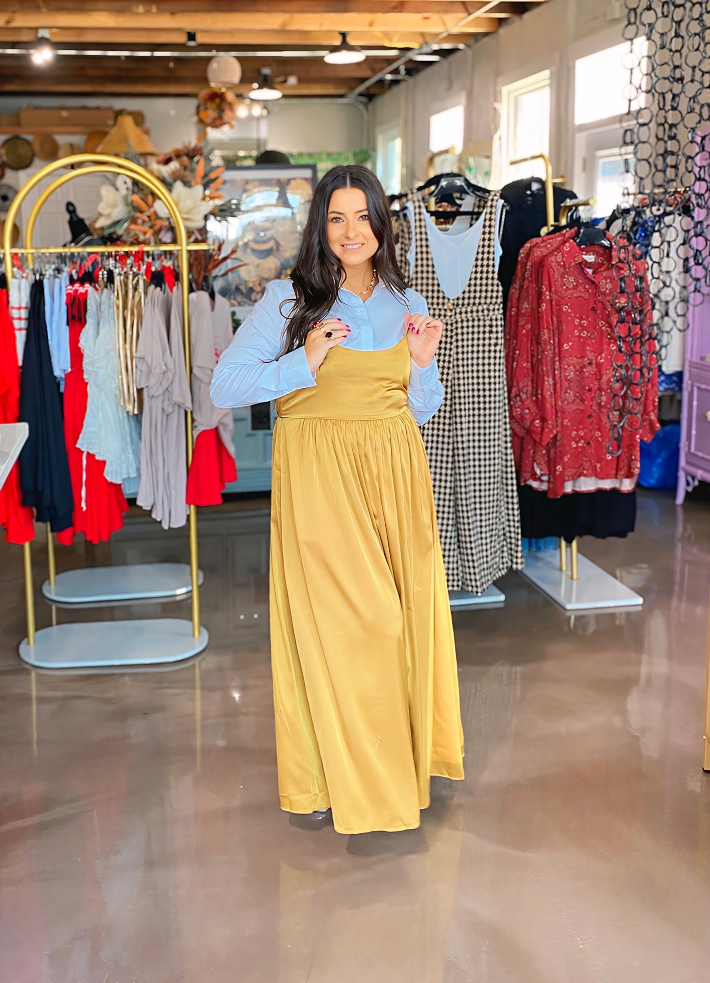 Alaya Satin Midi Dress