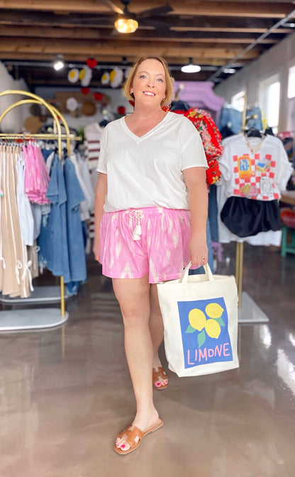 Ditsy Pink Short