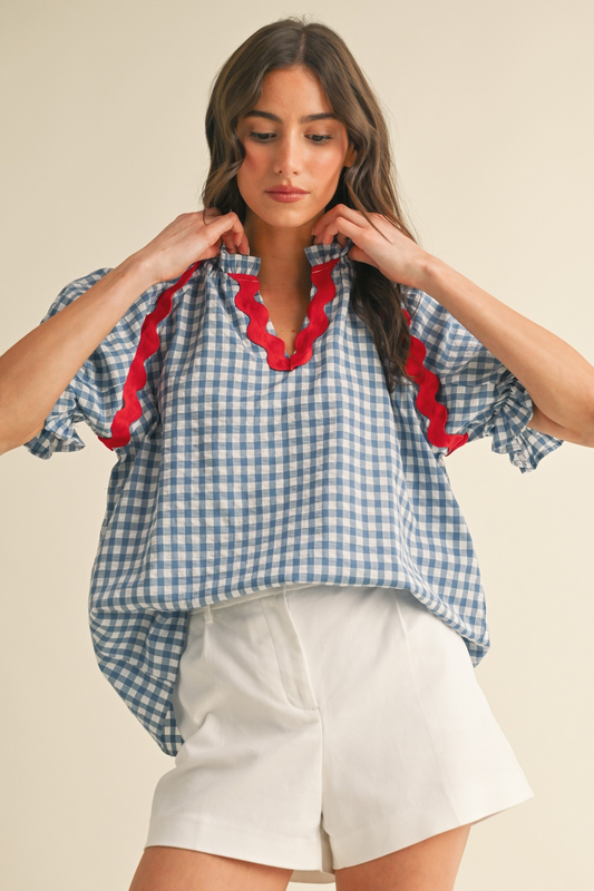 Alani Gingham Blouse