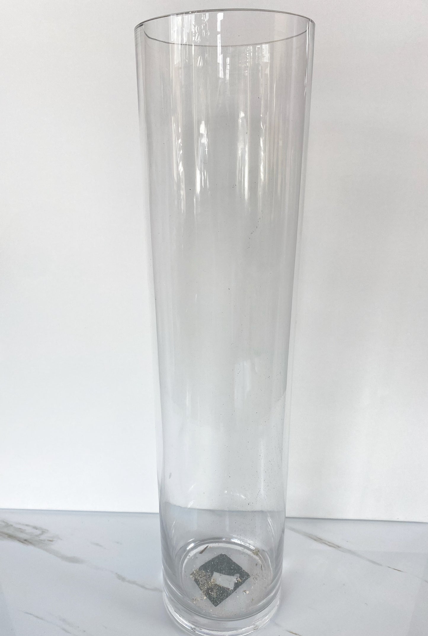 Tall Clear Glass Vase