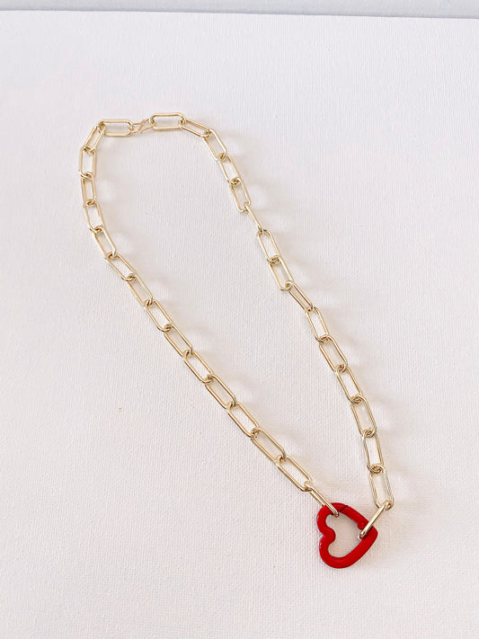 My Heart Paperclip Chain