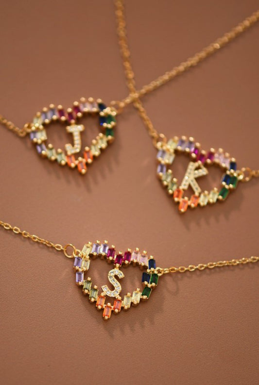 Colorful Initial Necklace