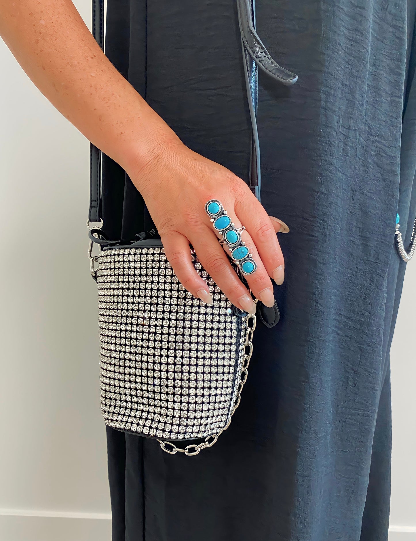 Chloe Pave Rhinestone Bucket Bag