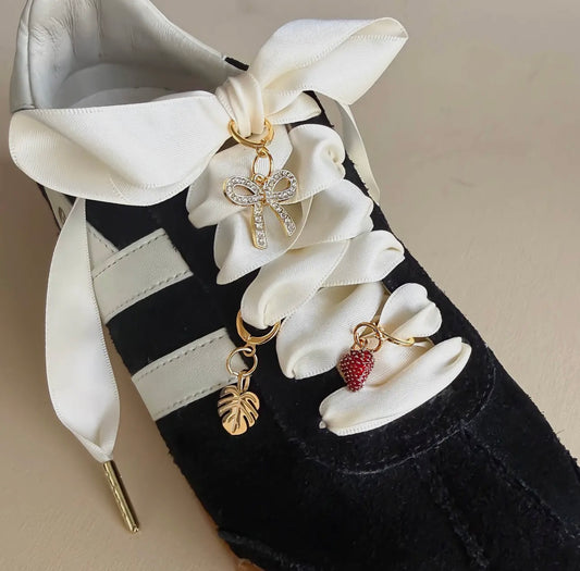 Ivory Satin Lace Charm Set