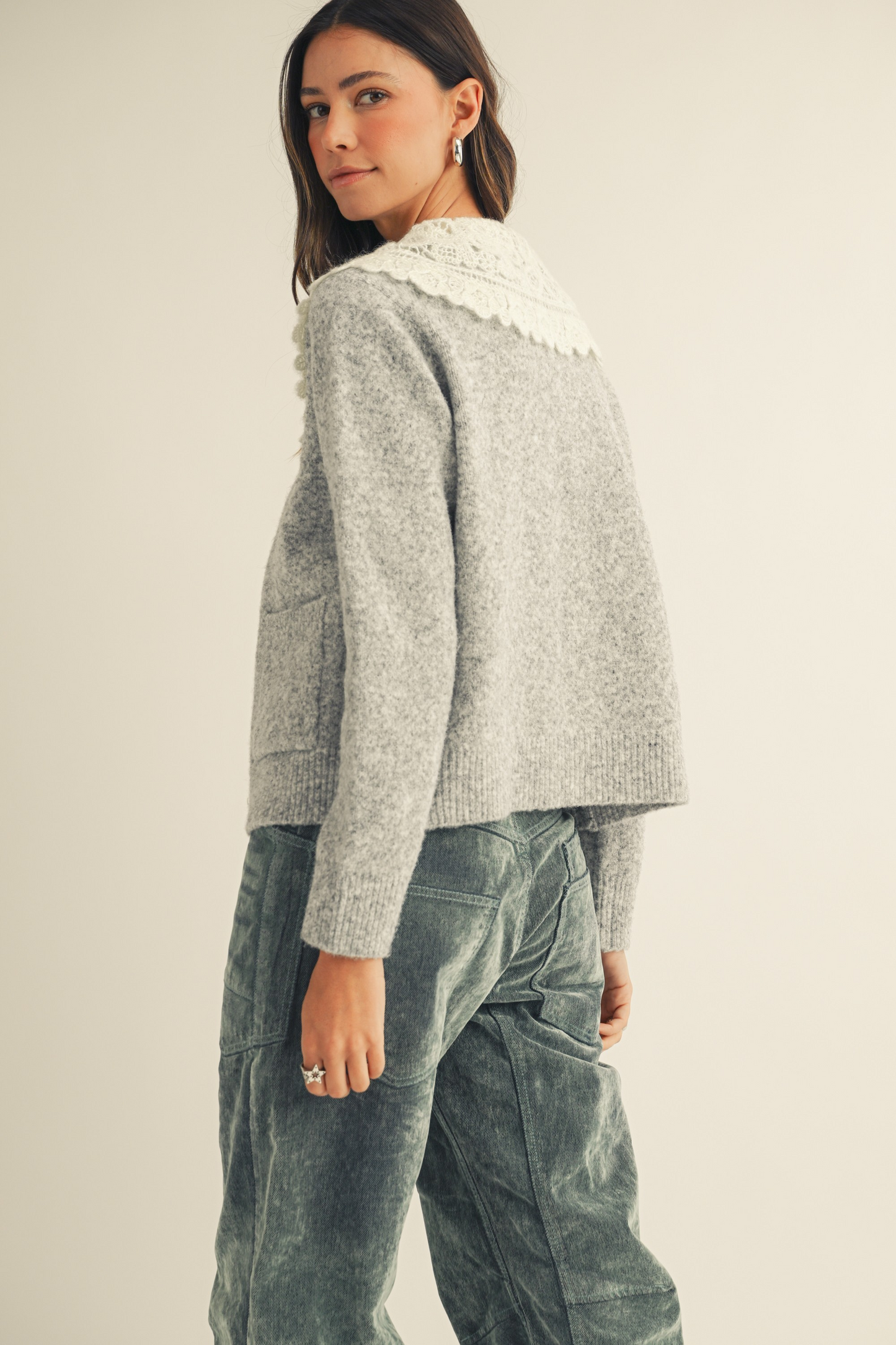 Chloe Lace Collar Cardigan