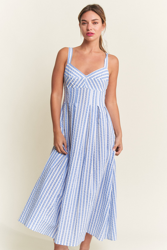Cyrus Stripe Midi Dress