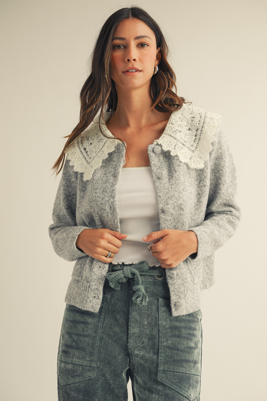 Chloe Lace Collar Cardigan
