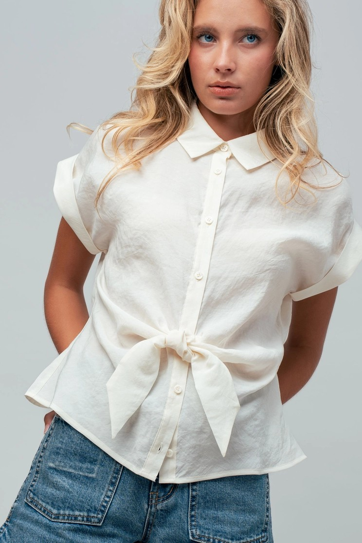 Opal Tie Front Blouse