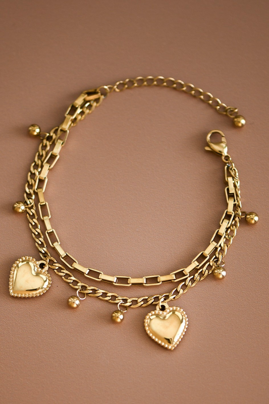 Heart Charm Bracelet