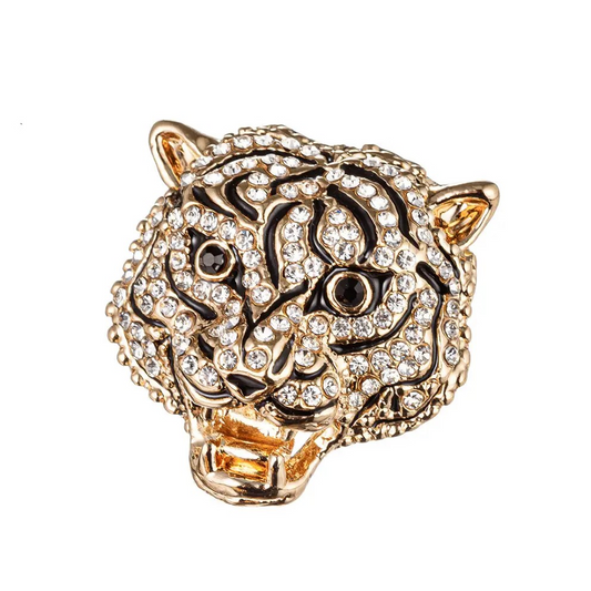 Alya Rhinestone Tiger Ring