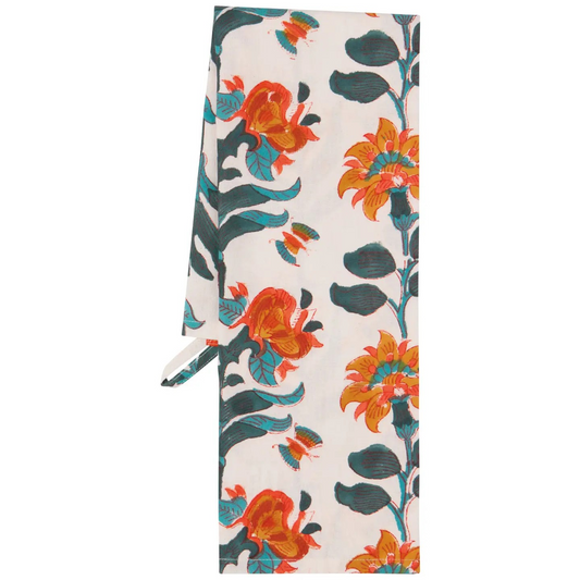 Marigold Block Print Dish Towel
