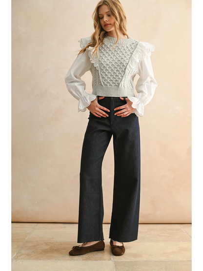 Sabrina Ruffled Sweater Combo