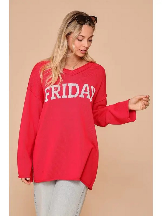 Red Friday Sweater