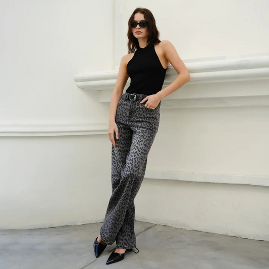 Lexi Black Leopard Jeans