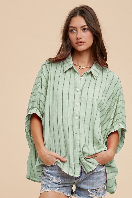 Seeker Gauze Oversized Top
