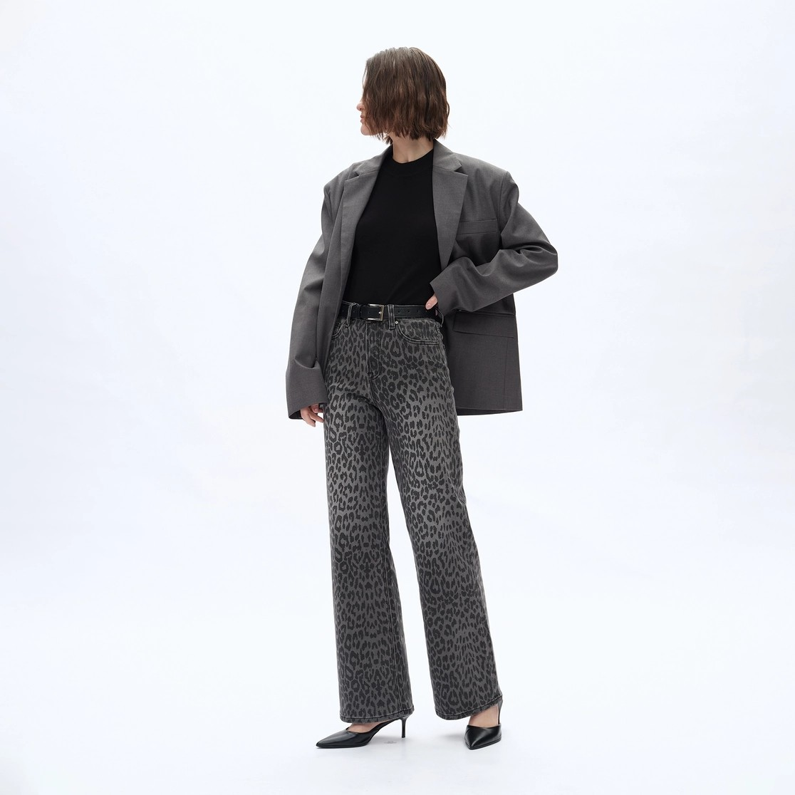 Lexi Black Leopard Jeans