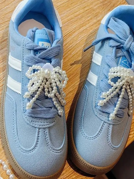 Pearl Bow Shoe Charm