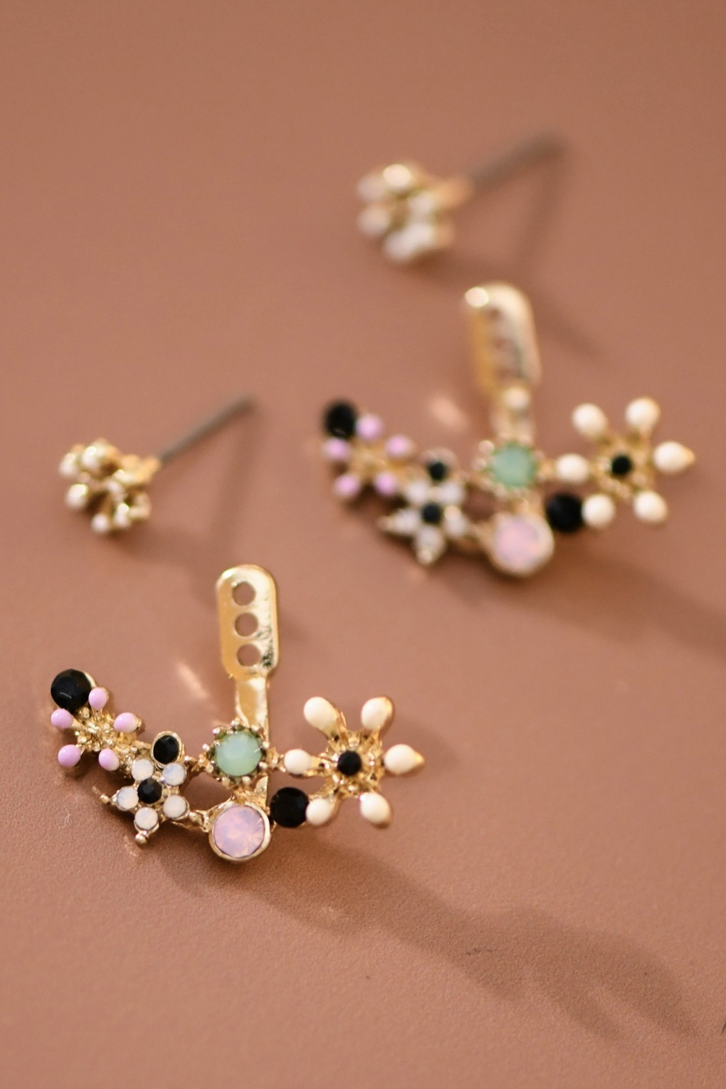 Crystal Ear Jacket Studs