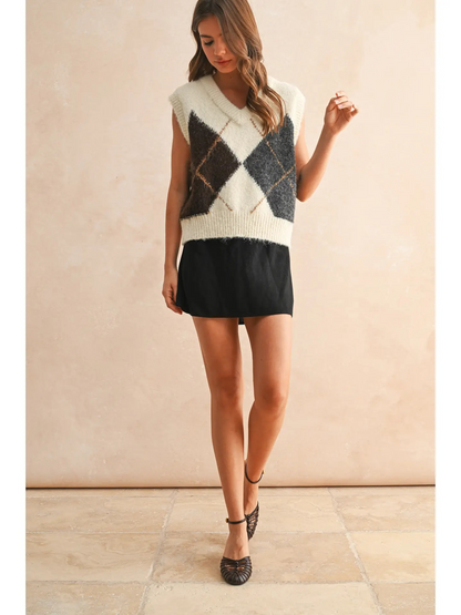 Thelma Argyle Sweater Vest