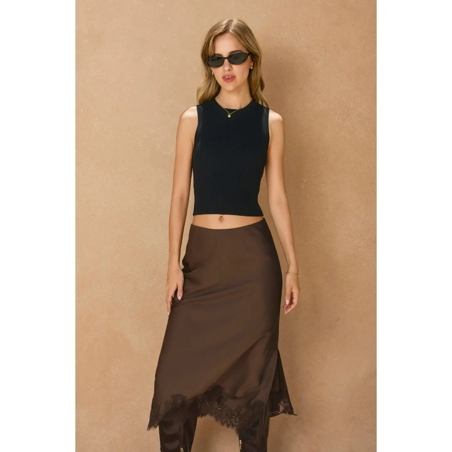 La Vida Lace Satin Skirt