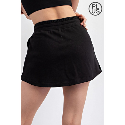 Kelly Plus Size Terry Skort