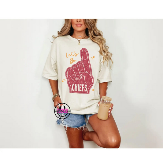 Let’s Go Foam Finger Football Tee