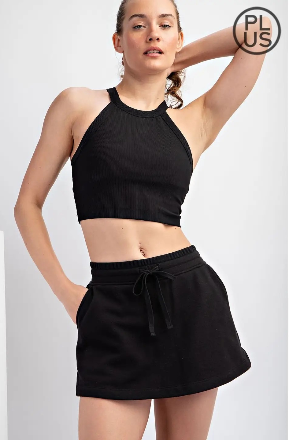 Kelly Plus Size Terry Skort